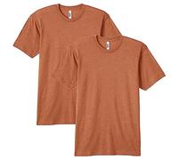 American Apparel Unisex-Adult Tri-Blend Track T-Shirt, Style Gtr401, 2-Pack, Tri-Rust (2-Pack), L