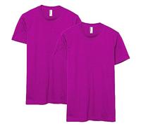American Apparel Unisex Fine Jersey T-Shirt,Style G2001,Multipack, Super Pink (2-Pack), M