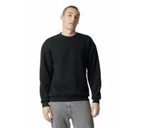 American Apparel Unisex ReFlex Fleece Crewneck Sweatshirt, GRF496AA, Black, XL