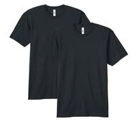 American Apparel Unisex's Blend Track T-Shirt, Style Gtr401, Tri-Black (2-Pack), XXL (Pack of 2)