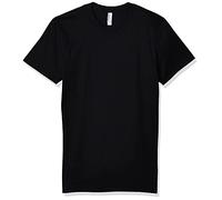 American Apparel Unisex's 50/50 Crewneck Short Sleeve T-Shirt, 2-Pack, Black, XS