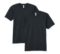 American Apparel Unisex's Blend Crewneck Short Sleeve Track T-Shirt, 2-Pack, Tri-Black, S