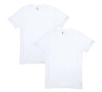 American Apparel Unisex's CVC V-Neck T-Shirt, Style G2006cvc, White (2-Pack), L (Pack of 2)