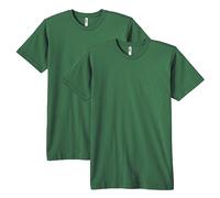 American Apparel Unisex's Fine Jersey T-Shirt, Style G2001, Multipack, Forest (2-Pack), L (Pack of 2)