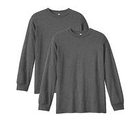 American Apparel Unisex's Long Sleeve T-Shirt, Style G1304, Heather Charcoal (2-Pack), XXL (Pack of 2)