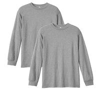 American Apparel Unisex's Long Sleeve T-Shirt, Style G1304, Heather Grey (2-Pack), Medium (Pack of 2)