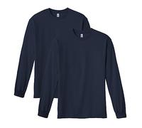 American Apparel Unisex's Long Sleeve T-Shirt, Style G1304, True Navy (2-Pack), Large (Pack of 2)