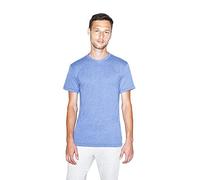 American Apparel Unisex's Tri-Blend Crewneck Short Sleeve Track T-Shirt, 2-Pack, Athletic Blue, S
