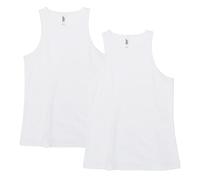 American Apparel Women's CVC Racerneck Tank, Style G101CVC, 2-Pack, White (2-pack), M