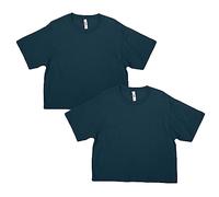 American Apparel Women's Fine Jersey Boxy T-Shirt, Style G102, 2-Pack, Sea Blue (2-Pack), M