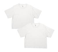 American Apparel Womens Fine Jersey Boxy T-Shirt, Style G102, 2-Pack, White (2-Pack), L
