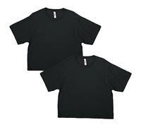 American Apparel Women's Fine Jersey Boxy T-Shirt, Style G102, Black (2-Pack), S (Pack of 2)