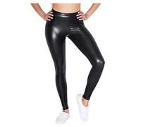 American Apparel Women's Metallic Legging, Black, XS