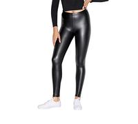 American Apparel Women's Metallic Legging, Matte Black, XS