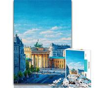 American Architecture 1000 Piece Jigsaw Puzzles for Teenagers,Stress Reliever Staycation Kill Time with Matching Poster And Trivia Sheet 38x26cm