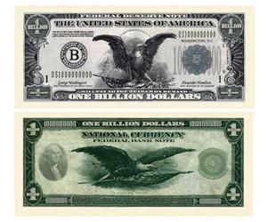 American Art Classics Billion Dollar Bill - Pack of 50 Bills - Patterned After The Black Eagle Silver Certificate Banknote
