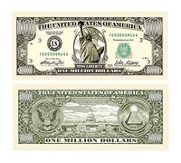 American Art Classics Pack of 50 - Traditional Million Dollar Bills - Not Real Currency