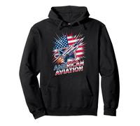 American Aviation Patriotic Aviation Fighter Jet Pullover Hoodie