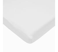 American Baby Company 100% Natural Cotton Fitted Pack and Play Sheet 39" x 27" - Soft & Breathable Pack N Play Sheet for Playpen, Playard & Mini Crib Mattress, White, for Boys & Girls