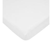 American Baby Company 100% Natural Cotton Percale Fitted Portable/Mini Crib Sheet, White, Soft Breathable, for Boys and Girls, 2653-WT