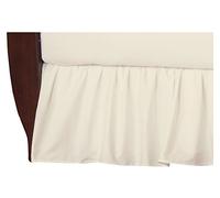 American Baby Company 100% Natural Cotton Percale Ruffled Crib Skirt, Cream, 52"L x 28"W + 13.5"