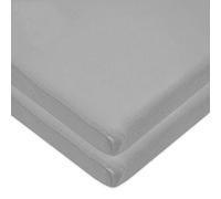 American Baby Company 2 Pack 100% Natural Cotton Value Jersey Knit Fitted Bassinet Sheet, Gray, Soft Breathable, for Boys and Girls