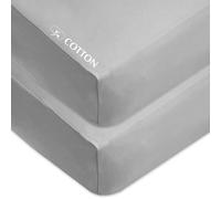 American Baby Company 2 Pack Fitted Crib Sheets 28" x 52", Soft Breathable Neutral 100% Cotton Jersey Sheet, Gray, for Boys and Girls, Fits Crib and Toddler Bed mattresses