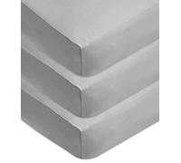 American Baby Company 3 Pack 100% Natural Cotton Fitted Crib Sheets 52" x 28" - Soft, Breathable, Hypoallergenic & Gentle Toddler Bed Sheets, Grey, Neutral for Boys & Girls