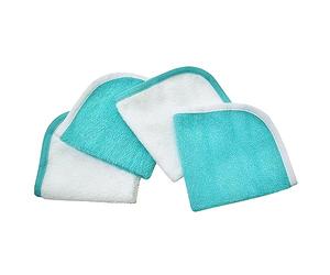 American Baby Company Cotton Terry Washcloth Set, Aqua, 4-Piece
