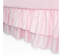 American Baby Company Double Layer Ruffled Crib Skirt, Blush Pink, for Girls, 1 Count (Pack of 1)