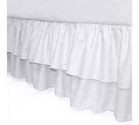American Baby Company Double Layer Ruffled Crib Skirt, White, for Boys and Girls, 1 Count (Pack of 1)