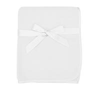 American Baby Company Fleece Blanket with Satin Trim, 3 x 8-Inch, White