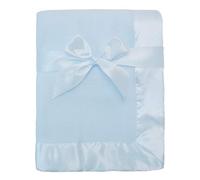American Baby Company Fleece Blanket with Satin Trim, Blue