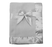 American Baby Company Fleece Blanket with Satin Trim, Grey