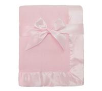 American Baby Company Fleece Blanket with Satin Trim, Pink