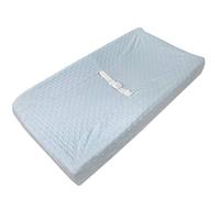 American Baby Company Heavenly Soft Minky Dot Fitted Contoured Changing Pad Cover, Blue Puff, for Boys and Girls