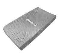 American Baby Company Heavenly Soft Minky Dot Fitted Contoured Changing Pad Cover, Gray Puff