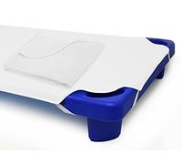 American Baby Company Preschool Bundle Set, a 23" x 51" Daycare/Preschool Cot Sheet and a 36" x 48" Toddler Blanket, White, for Boys and Girls