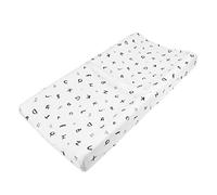 American Baby Company Printed 100% Natural Cotton Jersey Knit Fitted Contoured Changing Table Pad Cover, Also Works with Travel Lite Mattress, Alphabet, Soft Breathable, for Boys and Girls