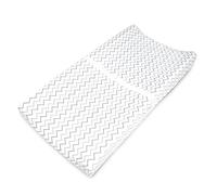 American Baby Company Printed 100% Natural Cotton Jersey Knit Fitted Contoured Changing Table Pad Cover, Also Works with Travel Lite Mattress, Grey Zigzag, Soft Breathable, for Boys and Girls