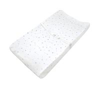 American Baby Company Printed 100% Natural Cotton Jersey Knit Fitted Contoured Changing Table Pad Cover,Works with Travel Lite Mattress, Sparkle Silver Blue Arrow, Soft Breathable, for Boys and Girls