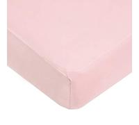 American Baby Company Supreme 100% Natural Cotton Jersey Knit Fitted Crib Sheet for Standard Crib and Toddler Mattresses, Pink, Soft Breathable, for Girls