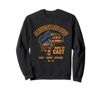 American bad bass born to cast catch release Sweatshirt