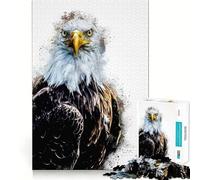 American Bald Eagle 1000 Piece Puzzle For Adults Problem Solving Toy Professional Grade Cutting Relaxing Indoor Group Activity (50x75cm)