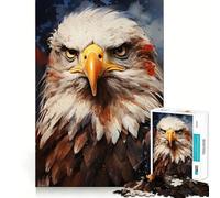 American Bald Eagle 1000 Piece Puzzle For Adults Problem Solving Toy Professional Grade Cutting Relaxing Indoor Group Activity (38x26cm)