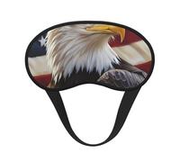 American Bald Eagle Blackout Sleep Mask - Soft Adjustable Eye Mask for Full Light Blocking, Deep Sleep, Travel & Relaxation