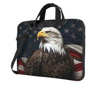 American Bald Eagle Laptop Shoulder Bag For Men Women Briefcase Messenger Bag W/Strap Handle Waterproof Laptop Sleeve Bag 13 Inch