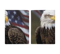 American Bald Eagle Leather Passport Holder Handmade Passport Cover with Card And Ticket Slot Easy Access Passport Case Passport Wallet Passport Holder for Women And Men, style, 20.3x13.8cm