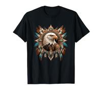 American Bald Eagle Native Feather Mandala T-Shirt