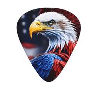 American Bald Eagle print Celluloid Guitar Plectrums for Acoustic Guitar Bass,Guitar Picks with Organizer Box